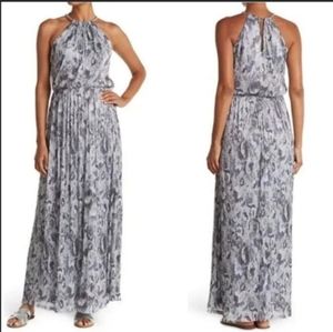Eliza J Gray Printed Halter Maxi Dress